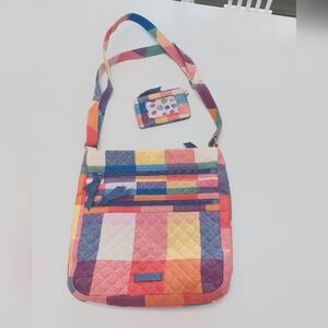 Vera Bradley Triple Zip Hipster & ID Case Tropics Plaid